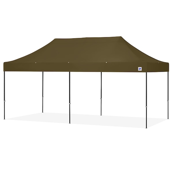 TAA Compliant Eclipse Shelter, 10' W x 20' L, Black Steel Frame, OD Green Vented Top